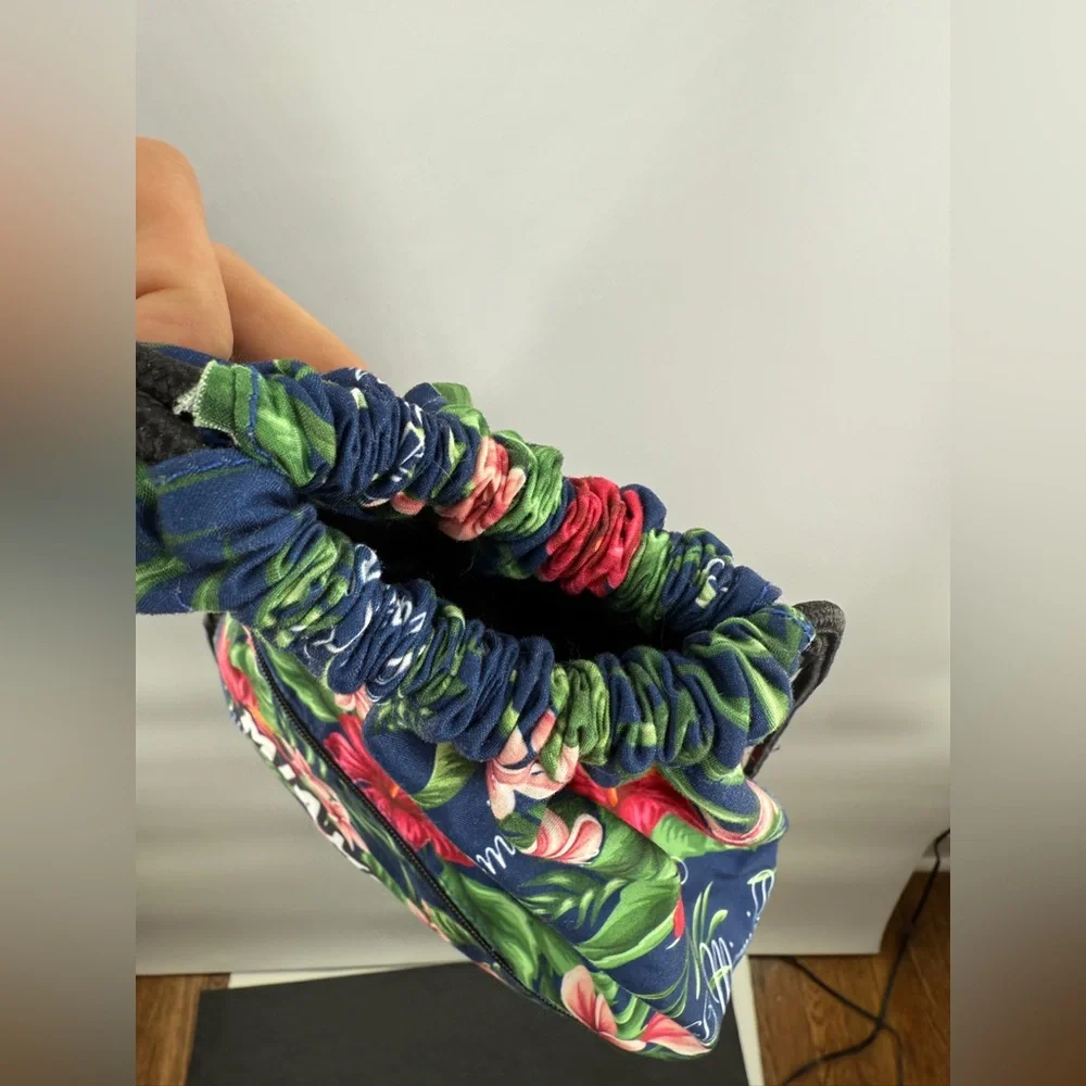 EUC Lucky 7 Tropical Print Miami Beach Drawstring Backpack